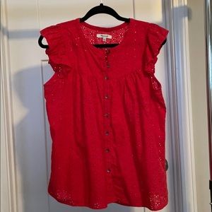 Madewell | Ruffle-Sleeve Bib Top